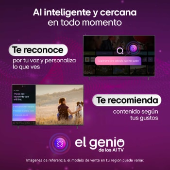 El procesador 4K Gen9 de IA alpha 7 de LG NANO 4K UHD AI NU85 brilla en el centro de una placa de circuito amarilla, destacando un procesamiento de IA más inteligente y potente que mejora la claridad de la imagen 4K con contraste y profundidad mejorados.